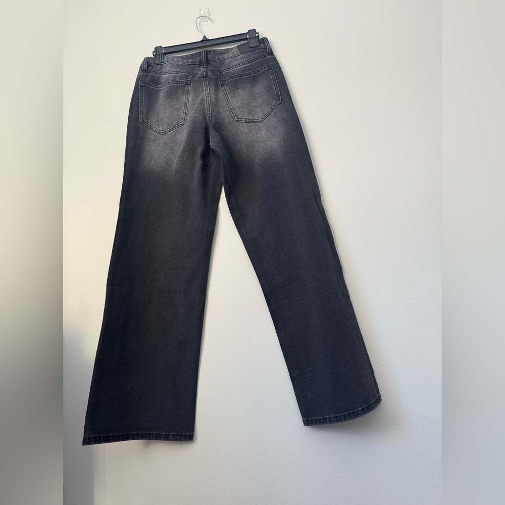 Women's High Rise Straight Embellished Black Jeans Size 7/28 NWT - Picture 7 of 10